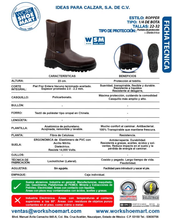 FICHA ZAPATO WSM ROPPER